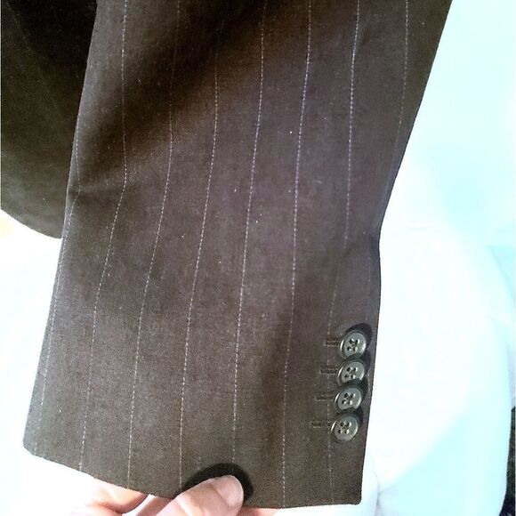 Banana Republic | Chocolate Pinstripe Suit Jacket - Picture 4 of 4
